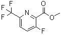 3-氟-6-三氟甲基吡啶-2-羧酸甲酯分子结构 (CAS 1446509-52-9)