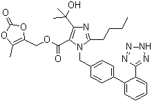 Olmesartan molecular structure (CAS 144689-78-1)