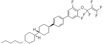 3,5-二氟-4-[(1,1,2,3,3-五氟-2-丙烯-1-基)氧基]-4'-[(反式,反式)-4'-戊基[1,1'-联环己烷]-4-基]-1,1'-联苯分子结构 (CAS 1447759-15-0)