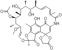 二恶酮利福霉素分子结构 (CAS 14487-05-9)