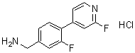 3-氟-4-(2-氟-4-吡啶基)苯甲胺盐酸盐分子结构 (CAS 1449117-60-5)