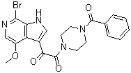 1-(4-Benzoyl-1-piperazinyl)-2-(7-bromo-4-methoxy-1H-pyrrolo[2,3-c]pyridin-3-yl)-1,2-ethanedione molecular structure (CAS 1449413-23-3)