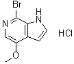 7-Bromo-4-methoxy-1H-pyrrolo[2,3-c]pyridine hydrochloride (1:1) molecular structure (CAS 1449413-32-4)