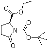 Boc-D-焦谷氨酸乙酯分子结构 (CAS 144978-35-8)