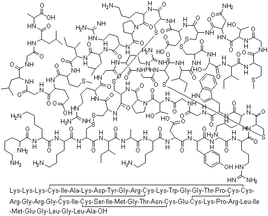 omega-美洲蜘蛛毒素 IVA分子结构 (CAS 145017-83-0)