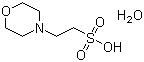 2-(N-吗啉)乙磺酸一水物分子结构 (CAS 145224-94-8)