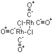 四羰基二氯化二铑分子结构 (CAS 14523-22-9)
