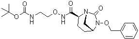 N-[2-[[[[(1R,2S,5R)-7-Oxo-6-(phenylmethoxy)-1,6-diazabicyclo[3.2.1]oct-2-yl]carbonyl]amino]oxy]ethyl]carbamic acid 1,1-dimethylethyl ester molecular structure (CAS 1452466-19-1)