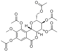 五乙酸岩白菜素酯分子结构 (CAS 14531-47-6)