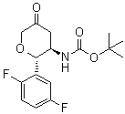 N-[(2S,3R)-2-(2,5-Difluorophenyl)tetrahydro-5-oxo-2H-pyran-3-yl]carbamic acid 1,1-dimethylethyl ester molecular structure (CAS 1456616-42-4)
