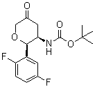 N-[(2R,3R)-2-(2,5-Difluorophenyl)tetrahydro-5-oxo-2H-pyran-3-yl]carbamic acid 1,1-dimethylethyl ester molecular structure (CAS 1456616-43-5)