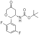 N-[(2S,3S)-2-(2,5-Difluorophenyl)tetrahydro-5-oxo-2H-pyran-3-yl]carbamic acid 1,1-dimethylethyl ester molecular structure (CAS 1456616-44-6)