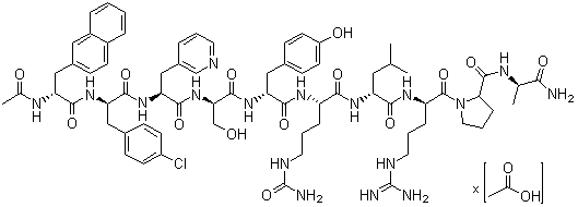 结构式 CAS# 145672-81-7, 醋酸西曲瑞克