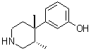 (+)-(3S,4S)-3,4-二甲基-4-(3-羟基苯基)哌啶分子结构 (CAS 145678-87-1)