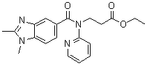 N-[(1,2-二甲基-1H-苯并咪唑-5-基)羰基]-N-2-吡啶基-beta-丙氨酸乙酯分子结构 (CAS 1456889-80-7)