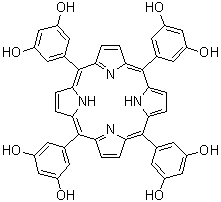 5,10,15,20-Tetrakis(3,5-dihydroxyphenyl)-21H,23H-porphine molecular structure (CAS 145764-54-1)