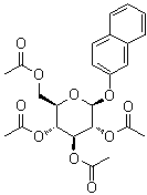 2-萘基 beta-D-吡喃葡萄糖苷 2,3,4,6-四乙酸酯分子结构 (CAS 14581-89-6)