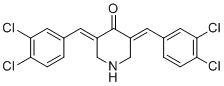 (3E,5E)-3,5-bis[(3,4-dichlorophenyl)methylidene]piperidin-4-one molecular structure (CAS 145888-79-5)