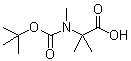 N-(叔丁氧羰基)-N-甲基-2-甲基丙氨酸分子结构 (CAS 146000-39-7)