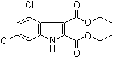 4,6-二氯-1H-吲哚-2,3-二甲酸二乙酯分子结构 (CAS 146012-24-0)