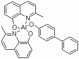 双(2-甲基-8-羟基喹啉-N1,O8)-(1,1'-联苯-4-羟基)铝分子结构 (CAS 146162-54-1)