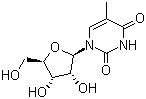 5-甲基尿苷分子结构 (CAS 1463-10-1)