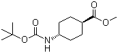 反式-4-(叔丁氧羰基氨基)环己烷甲酸甲酯分子结构 (CAS 146307-51-9)