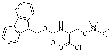 结构式 CAS# 146346-81-8, O-[(叔丁基)二甲基硅烷基]-N-[芴甲氧羰基]-L-丝氨酸