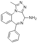 1-甲基-6-苯基-4H-[1,2,4]三唑并[4,3-a][1,4]苯并二氮杂卓-4-胺分子结构 (CAS 146397-30-0)