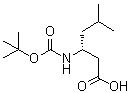 (3R)-3-[[(1,1-二甲基乙氧基)羰基]氨基]-5-甲基己酸分子结构 (CAS 146398-18-7)