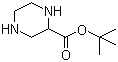 2-哌嗪羧酸叔丁酯分子结构 (CAS 146398-94-9)