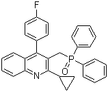 2-Cyclopropyl-3-[(diphenylphosphinyl)methyl]-4-(4-fluorophenyl)quinoline molecular structure (CAS 146578-99-6)