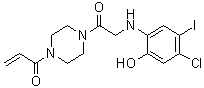 1-[4-[2-[(4-氯-2-羟基-5-碘苯基)氨基]乙酰基]-1-哌嗪基]-2-丙烯-1-酮分子结构 (CAS 1469337-95-8)