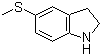 5-(甲硫基)吲哚啉分子结构 (CAS 147080-28-2)