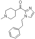 (1-甲基-4-哌啶基)[1-(2-苯基乙基)-1H-咪唑-2-基]甲酮分子结构 (CAS 147082-78-8)