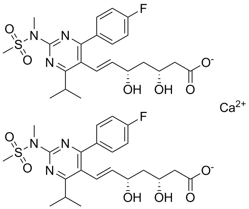 瑞舒伐他汀钙分子结构 (CAS 147098-20-2)