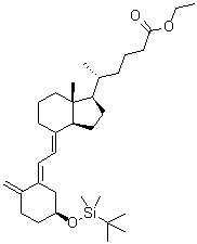 (3beta,5E,7E)-3-[[(叔丁基)二甲基硅烷基]氧基]-9,10-开环胆甾-5,7,10(19)-三烯-24-羧酸乙酯分子结构 (CAS 147125-14-2)