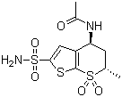 N-[(4S,6S)-6-Methyl-7,7-dioxo-2-sulfamoyl-5,6-dihydro-4H-thieno[2,3-b]thiopyran-4-yl]acetamide molecular structure (CAS 147200-03-1)