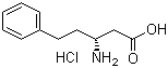 structure of CAS# 147228-37-3, (R)-3-Amino-5-phenylpentanoic acid hydrochloride