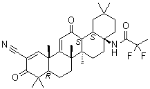 N-(2-Cyano-3,12-dioxo-28-noroleana-1,9(11)-dien-17-yl)-2,2-difluoropropanamide molecular structure (CAS 1474034-05-3)