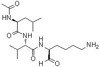 乙酰基-L-亮氨酰-L-缬氨酰-L-赖氨醛分子结构 (CAS 147600-40-6)