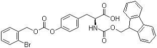 N-Fmoc-O-(2-溴苄氧羰基)-L-酪氨酸分子结构 (CAS 147688-40-2)