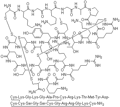 omega-芋螺毒素 M VIIC分子结构 (CAS 147794-23-8)