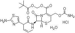 盐酸头孢卡品酯分子结构 (CAS 147816-24-8)