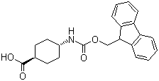 反式-4-(N-芴甲氧羰基氨基)环己烷甲酸分子结构 (CAS 147900-45-6)