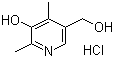 4-脱氧吡哆醇盐酸盐分子结构 (CAS 148-51-6)
