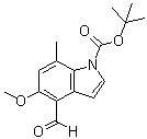 4-Formyl-5-methoxy-7-methyl-1H-indole-1-carboxylic acid 1,1-dimethylethyl ester molecular structure (CAS 1481631-51-9)