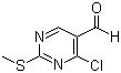 4-氯-2-(甲硫基)嘧啶-5-甲醛分子结构 (CAS 148256-82-0)