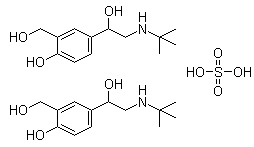 左旋沙丁胺醇硫酸盐分子结构 (CAS 148563-16-0)
