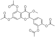 四乙酸 3-O-甲基槲皮素酯分子结构 (CAS 1486-69-7)